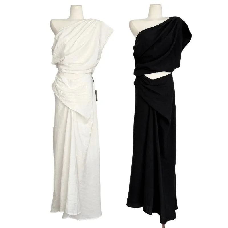 

white and thin fashion suit female versatile royal sister fan two-piece set