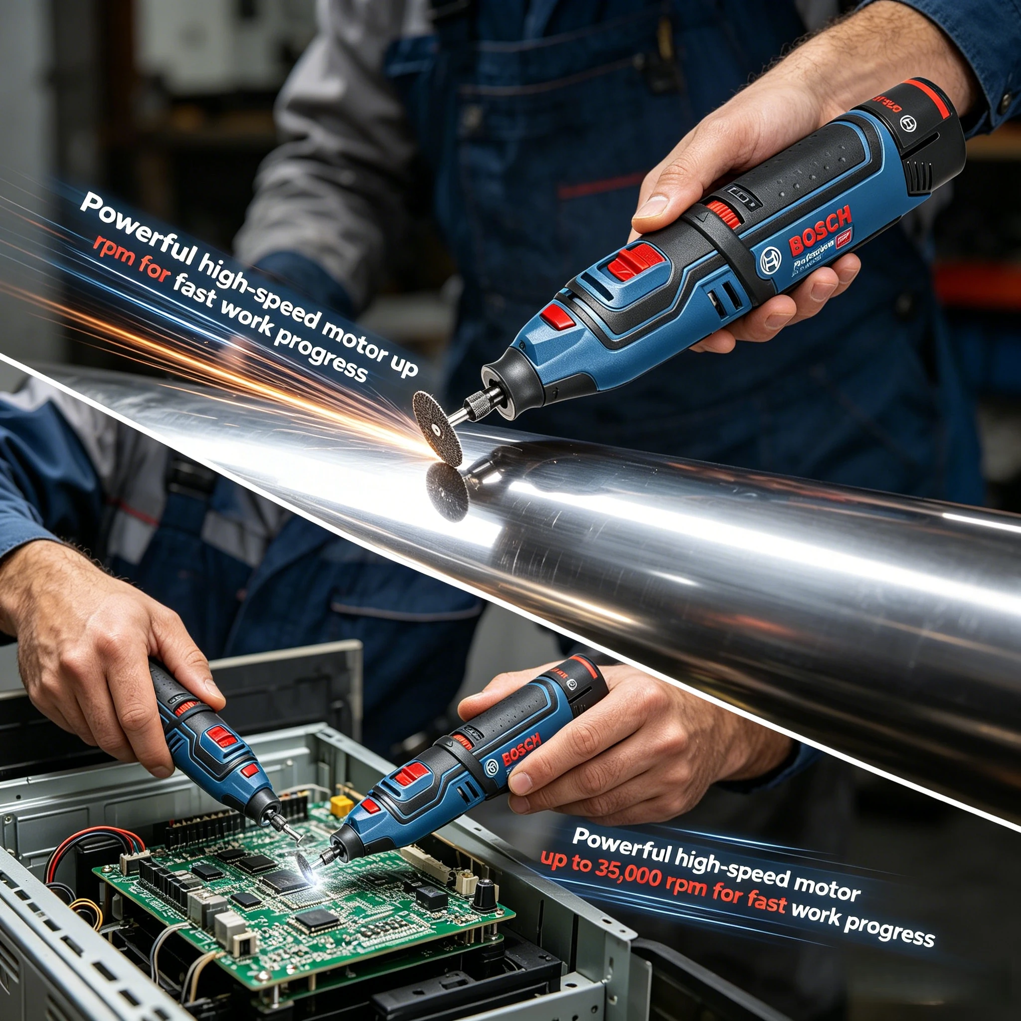 BOSCH GRO12V-35 12V Electric Grinder Polisher Rechargeable Lithium Battery 6-Speed Regulation Cordless Rotary Power Tool