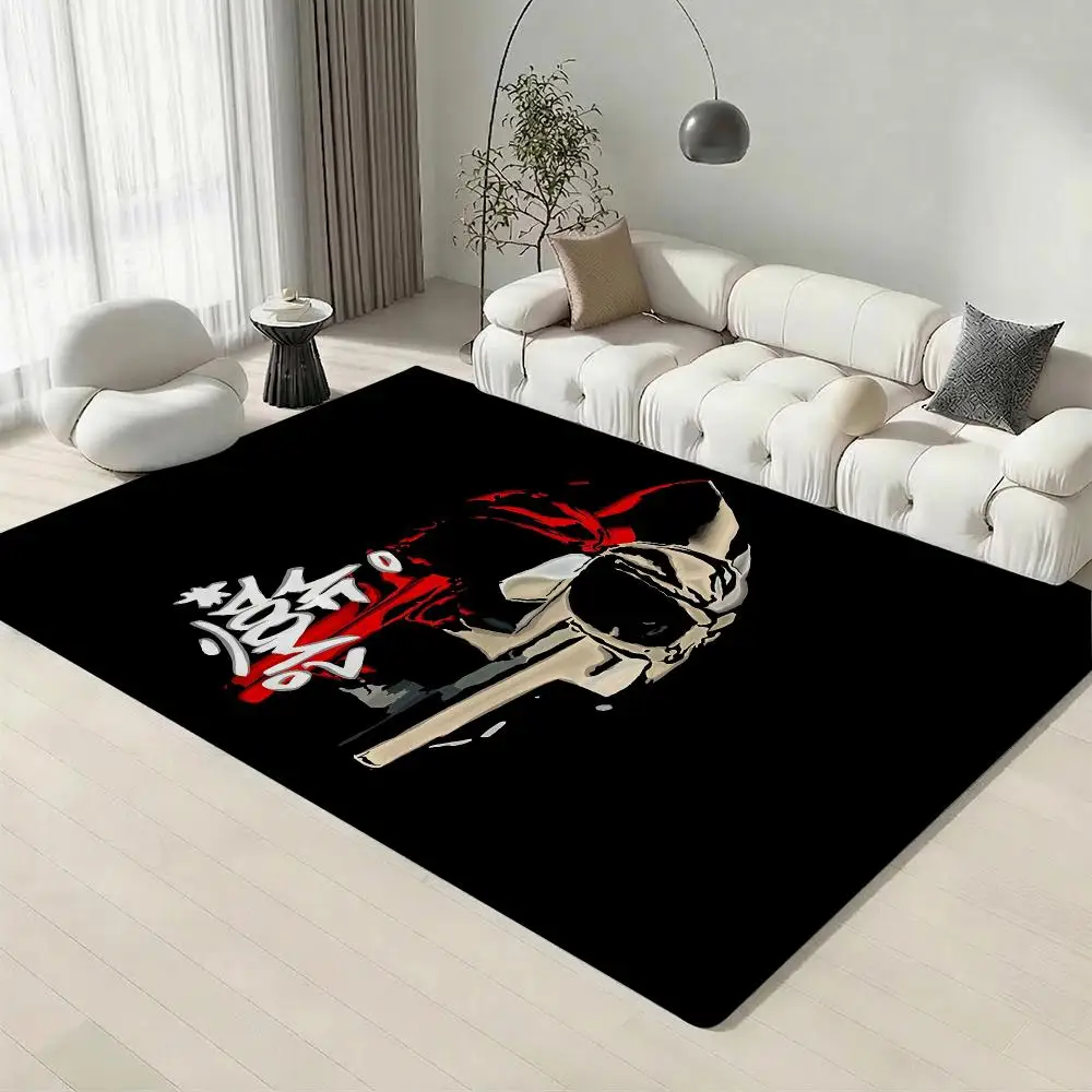 Iconic Rapper MF DOOM Floor Mat Eco-Friendly Flannel Doormat Non-Slip Odorless Soft Short Plush Indoor Floor Rug