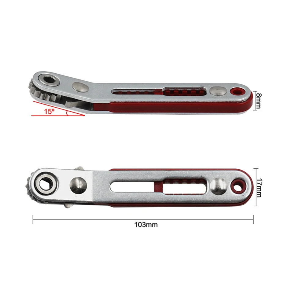 Adjustable Wrenches Wrench 15 Teeth Bidirectional Control Chrome Vanadium Steel Mini Ratchet Screwdriver Accessories