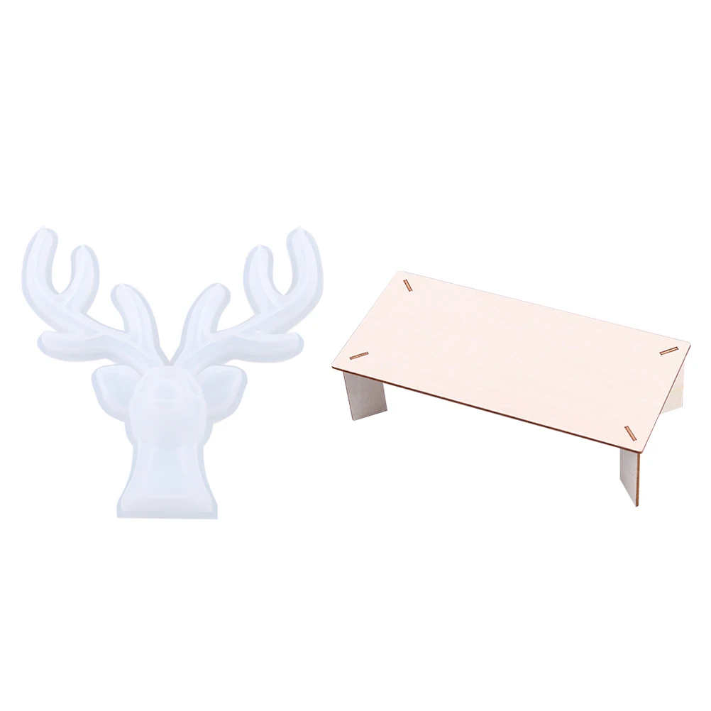 Antler Ornament Mold for Storing Bracelets Epoxy Resin Bracket Shape Design Molds Casting Wooden Crafts