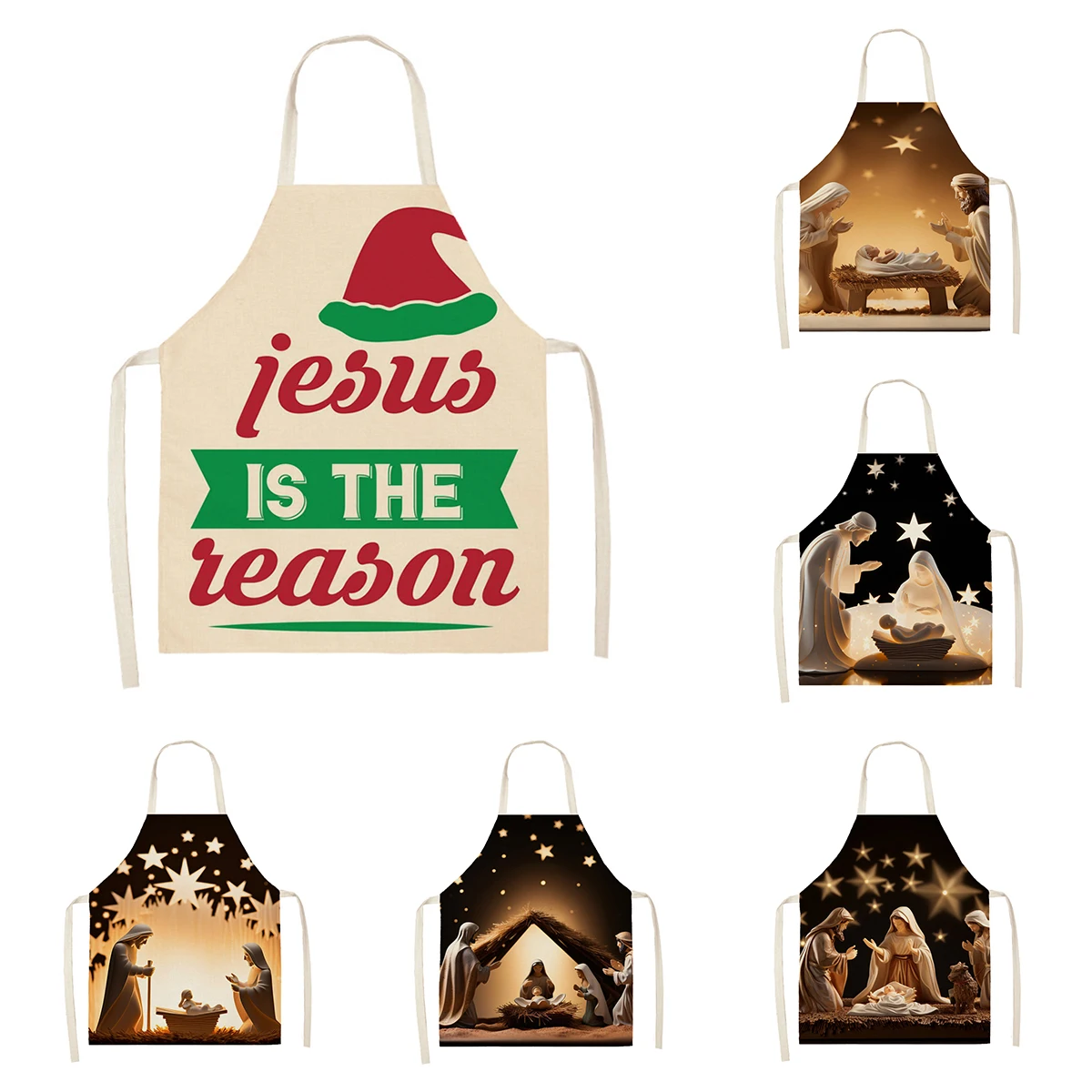 

Женский кухонный фартук, льняной мужской, детский, большого размера, для девочек, водонепроницаемый, забавный, полурабочий, кофейный, с Рождеством, зимний