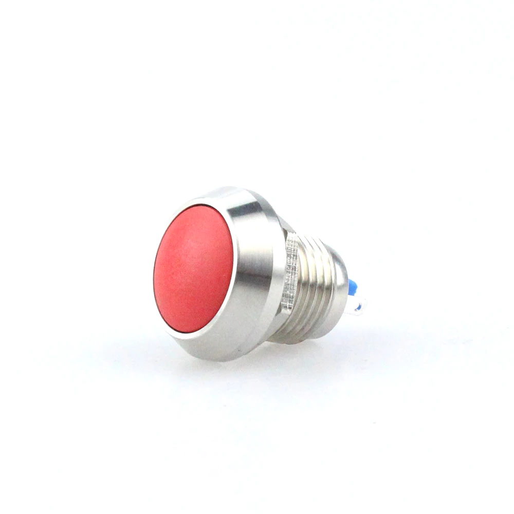 Pin Or Screw Terminal 12mm Small Domed Head RGB Push Button Switch Momentary For Industrial