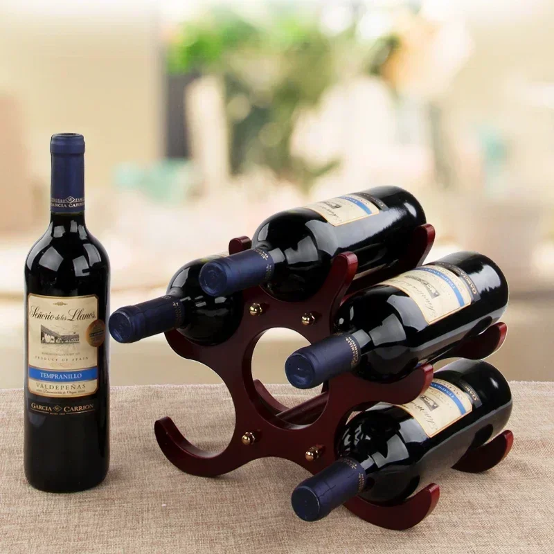 

Simple Style Creative Storage Wine Bottle Rack Wooden Red Wine Rack Ornaments Home Decoration Bar & Wine Cabinets MS90