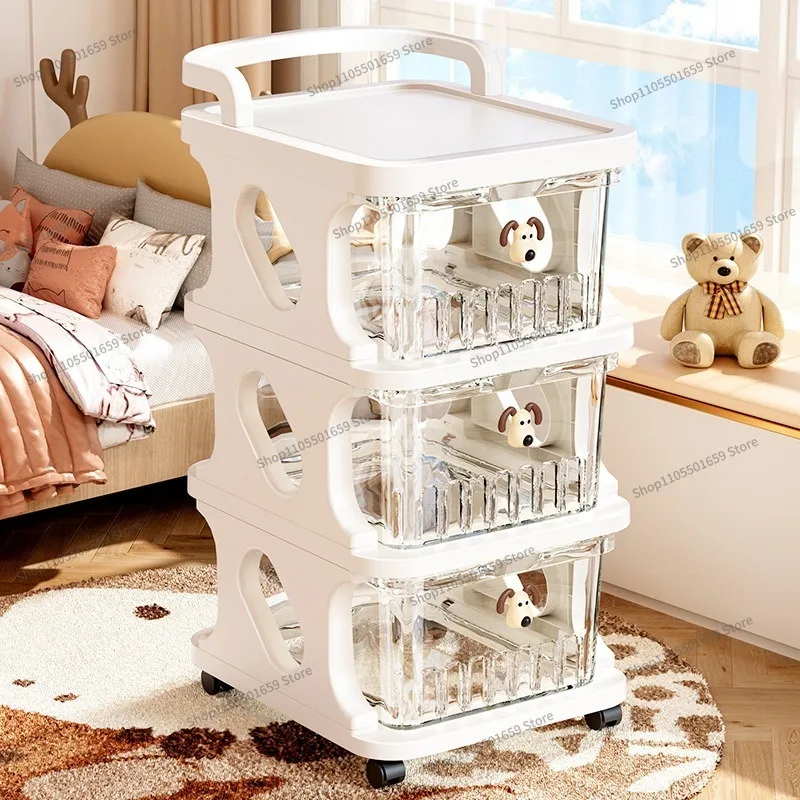For trolley rack storage cabinets, multi-layer storage racks, removable toy storage boxes