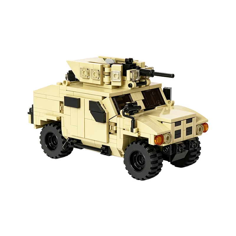 MOC Military US 4x4 Light Armored Tactical Vehicle Army Off-Road Utility Car DIY Construction Building Blocks Bricks Toy Gift