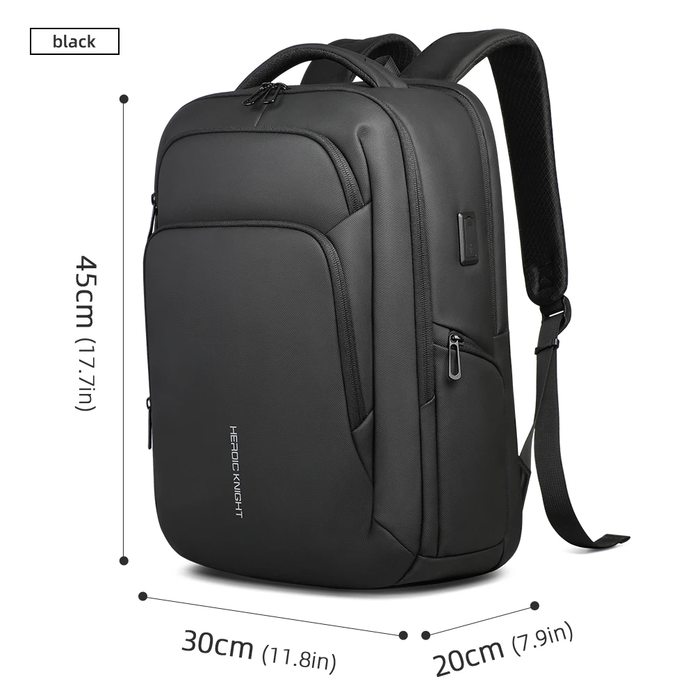 HK Multifunctionele zakelijke rugzak Heren Reisrugzak met grote capaciteit Waterdichte 17,3-inch laptoptas met USB Kantoorwerk Dagrugzak