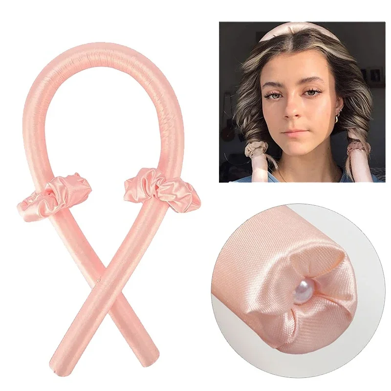Heatless Curling Rod Stirnband Band Seide Hairwear Lockenwickler Lazy Curling Keine Hitze Schlafen Weiche Lockenwickler für Mädchen Frau Styling Werkzeug