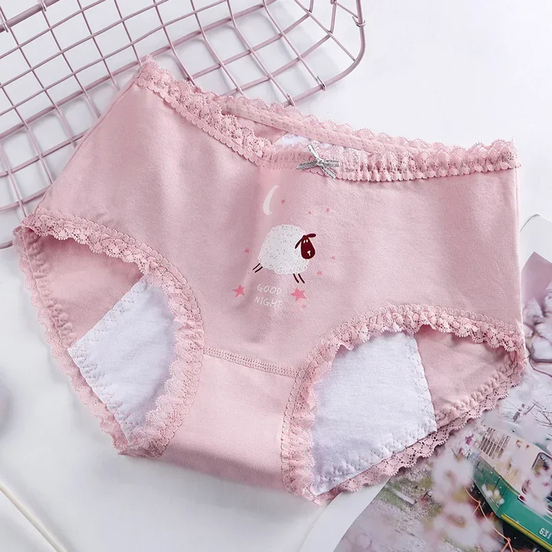 Cotton Menstrual Panties for Women Absorbency Comfortable Period Underpants Leak Proof Briefs Physiological Underwear