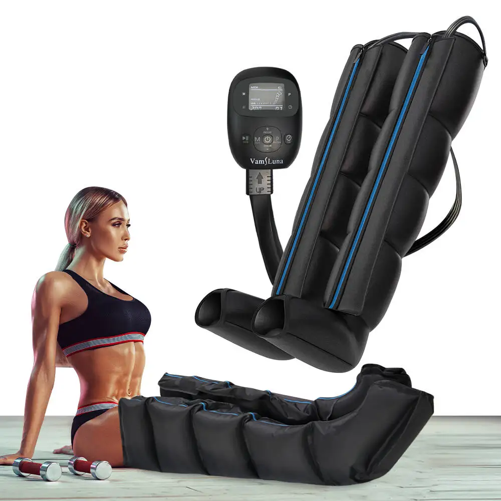 

5 Air Bags Rechargeable Leg Air Compression Massager Recovery Boots with 6 Modes for Leg Muscle Massage Relax and Recovery