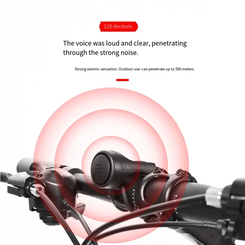 B48B-بقعة دراجة بصوت عال للدراجات الكهربائية سكوتر قوية دراجة جرس MTB لملحقات جرس الباب الدراجة