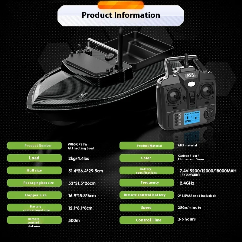 Barco de cebo MBLN VX – GPS 500 m, control remoto y retorno automático - imagen 5