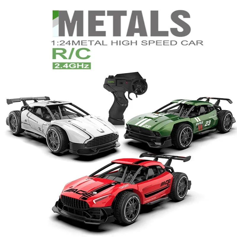 

RC Metal Car 1:24 4WD RC Drift Racing Car 2.4G Off Road Radio Remote Control Vehicle Electronic Remo Hobby Boy Children Toys