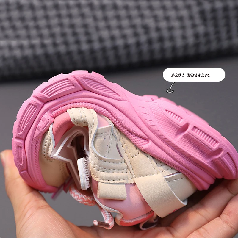 2023 New Children\'s Sneakers Girls Fashion Star Shoes Toddler Non-slip Casual Shoes Kids Breathable Sport Shoes Student Shoes