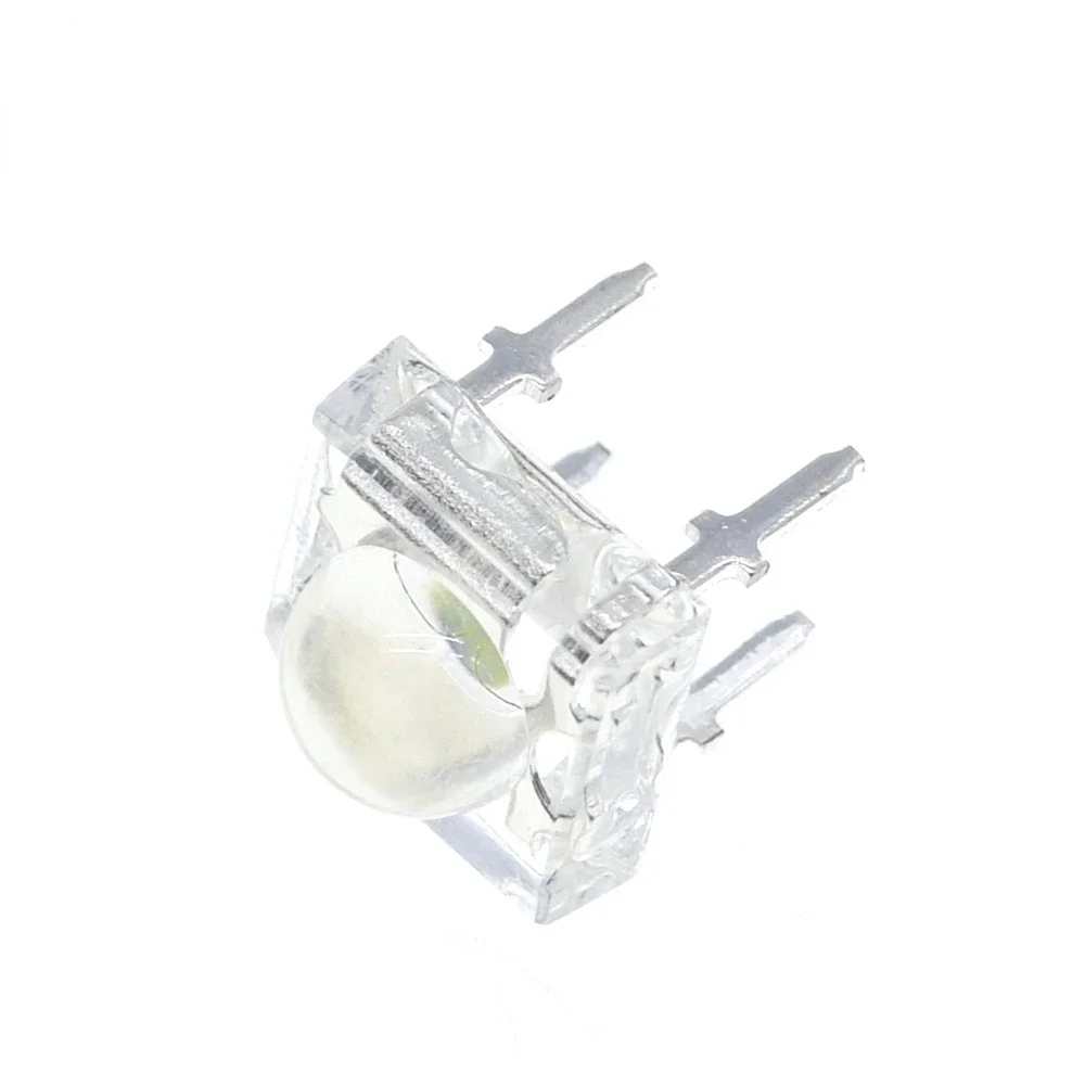 Diode électroluminescente LED, luminosité éducative, blanc, rouge, vert, ambre, clair, 5mm, 4 broches, F5, 7,5 anha, 10 pièces