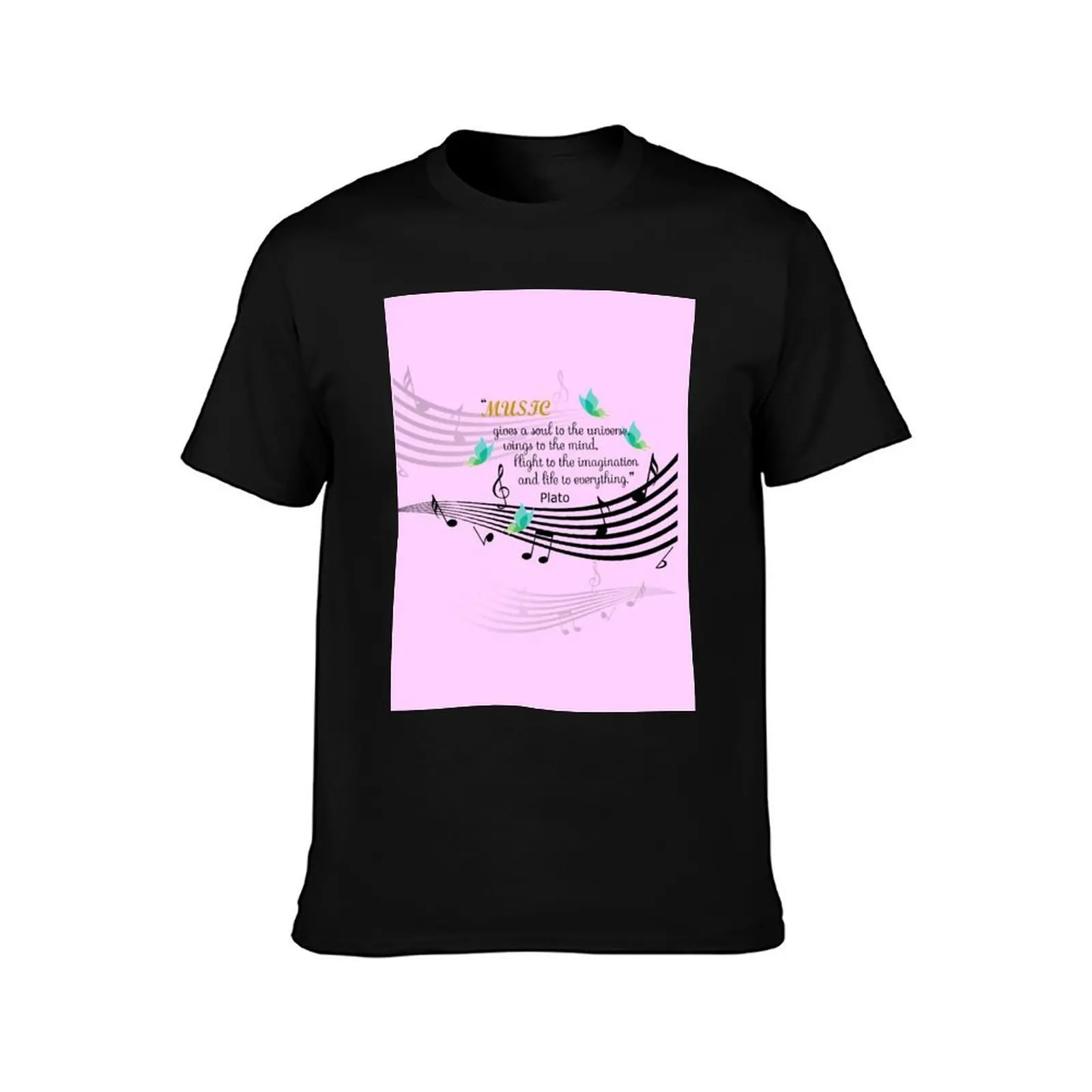 Music Quote - Plato Philosopher T-Shirt t shirt man cotton T-Shirt
