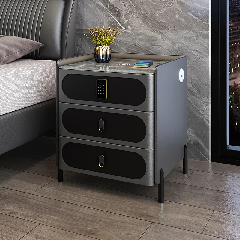 مقابض أوروبية منضدة شاحن تخزين أدراج زجاجية منضدة لغرفة النوم ملحقات أثاث غرفة النوم #2