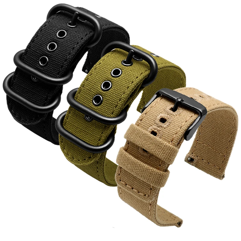 

22mm 24mm Quick Release Canvas Nylon Strap For Sunto 9PEAK Sunto Suunto7 Sparta Outdoor Sports Waterproof Watch Band Bracelet