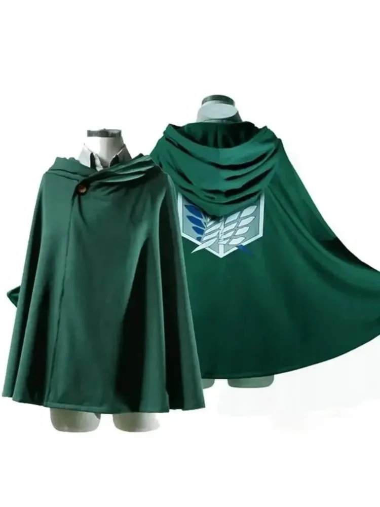 Neuer Anime Attack Cloak Shingeki No Kyojin Scouting Legion Cosplay Kostüm Grüner Umhang Herrenbekleidung Cosplay Kostüm Damen