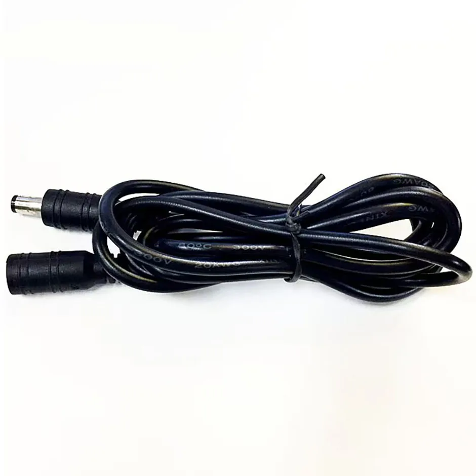 1m DC Power Extension Cable, 5.5x2.1mm Male To Female Plug, 12V/24V Compatible  Fits CCTV, LED Strips, Backup Camera, Monitor..