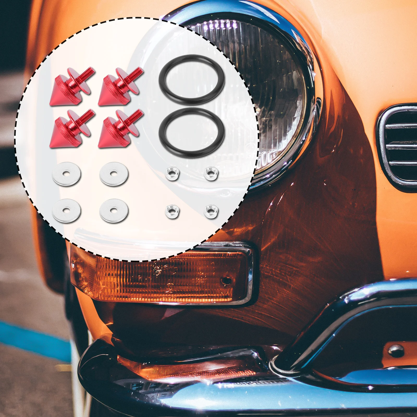 

1Set Durable Aluminum Fastener Kit Car Rear Front Bumper Quick Remove Fixed Button Auto Modification Supply Metal Fastener