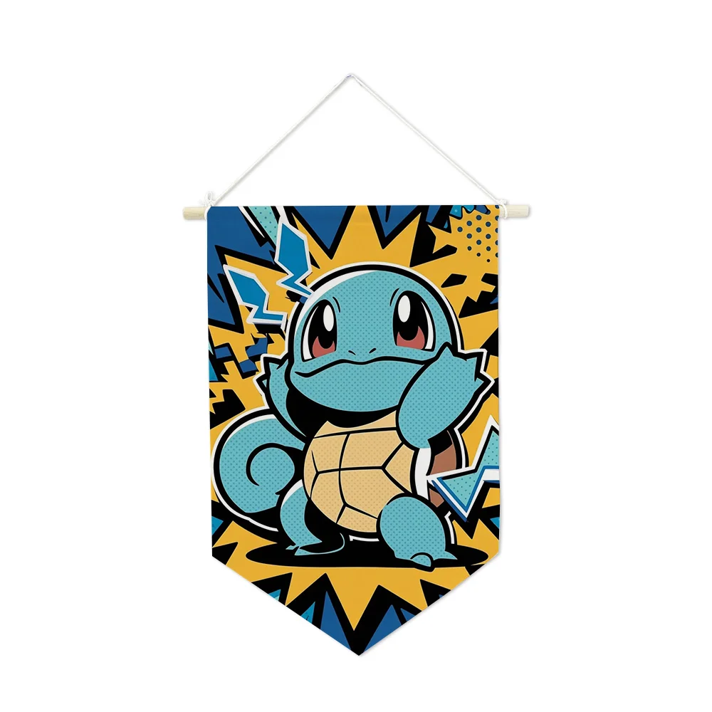 Pokemons Hanging Cloth Anime Print Wall Decor Canvas Women Crative Men Room Modern Home Art Decoration Kawaii Party Accessories view 2