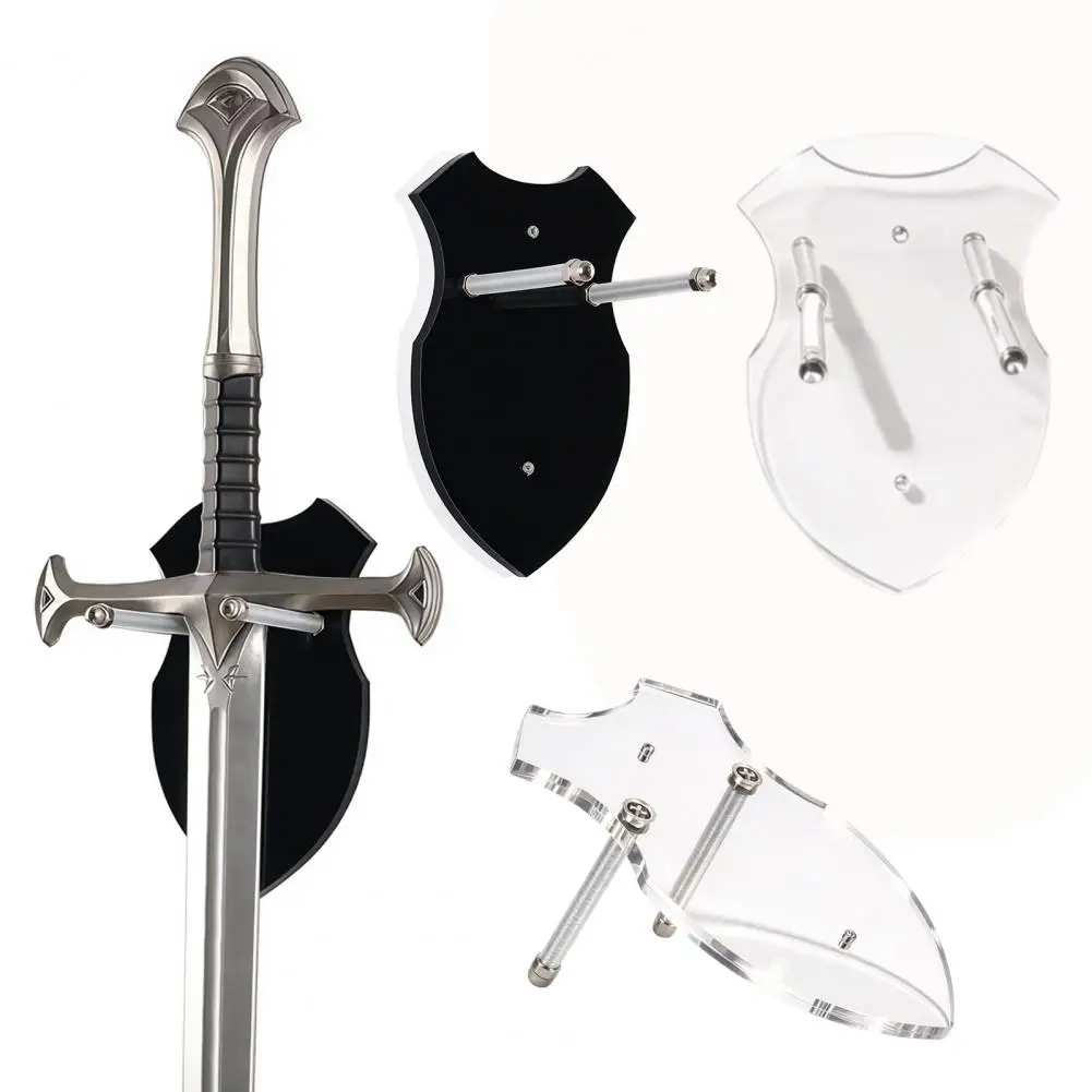 Acrylic Swords Wall Mount Rack, Vertical Space Saving Holder, Easy Installation Axes Display Stand for Game Room And Office