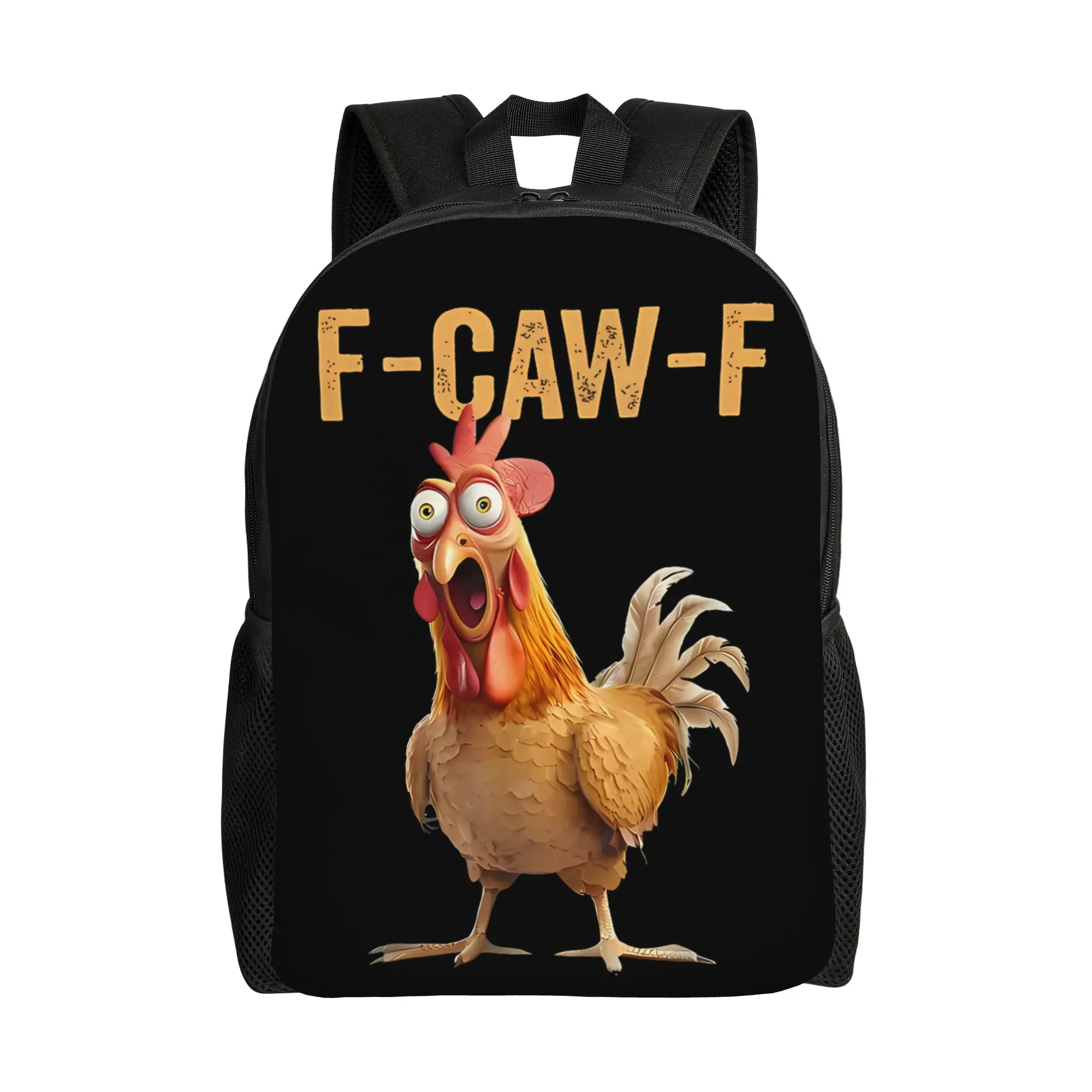 

Рюкзак F-Caw-F Chicken Quote Rooster Meme Classical Backpack Sports High School Business Humor Daypack для мужчин и женщин, холщовые сумки для ноутбуков