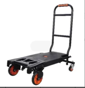 Single Silent 130kg Folding Portable 2-in-1 Luggage Truck Wheels Foldable Trolley Telescopic Handle Platform Trolley ZH130-FHT