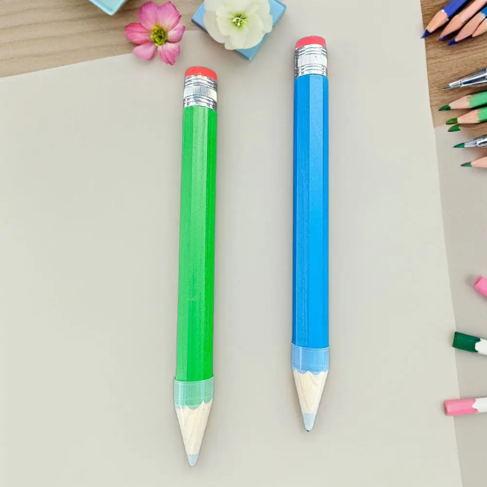 

4Pcs Colorful Large Wooden Jumbo Pencils 35Cm Big Giant Novelty Oversized Pencil Props for Drawing Writing DIY Stationery