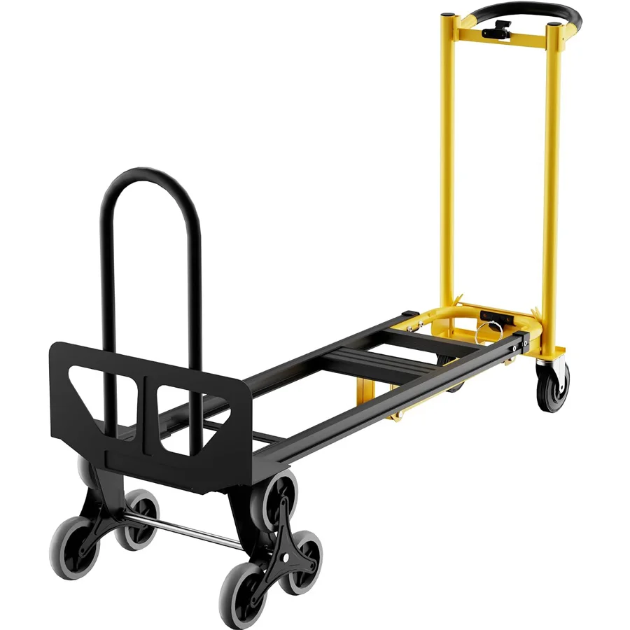2 Carbon Steel 3-in-1 Hand Truck - 3 in 1 Folding Cart | Multifunctional Cart, Heavy Duty Trolley, Portable Steel Trolley, and Ergonomic Folding Cart