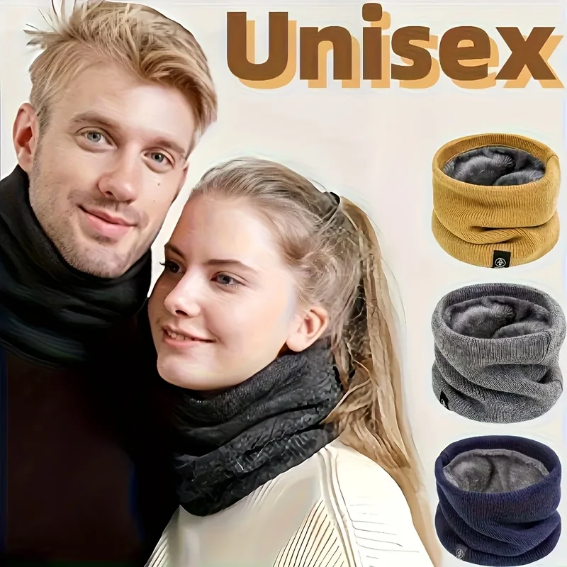

Knitted Neck Warmer Scarf Soft Thick Winter Sports Collar for Men and Women Fashion Outdoor Running Hiking Skating Cold-Proof Fa
