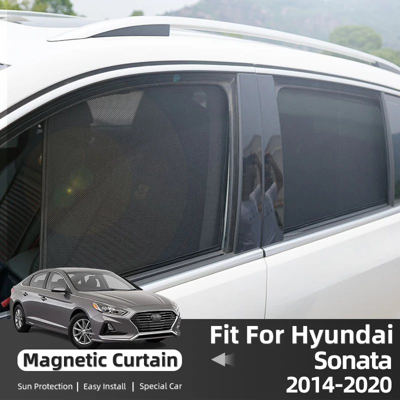 

For Hyundai Sonata 2015-2020 LF Magnetic Car Sunshade Visor Front Rear Windshield Curtain Side Window Sun Shade Accessories