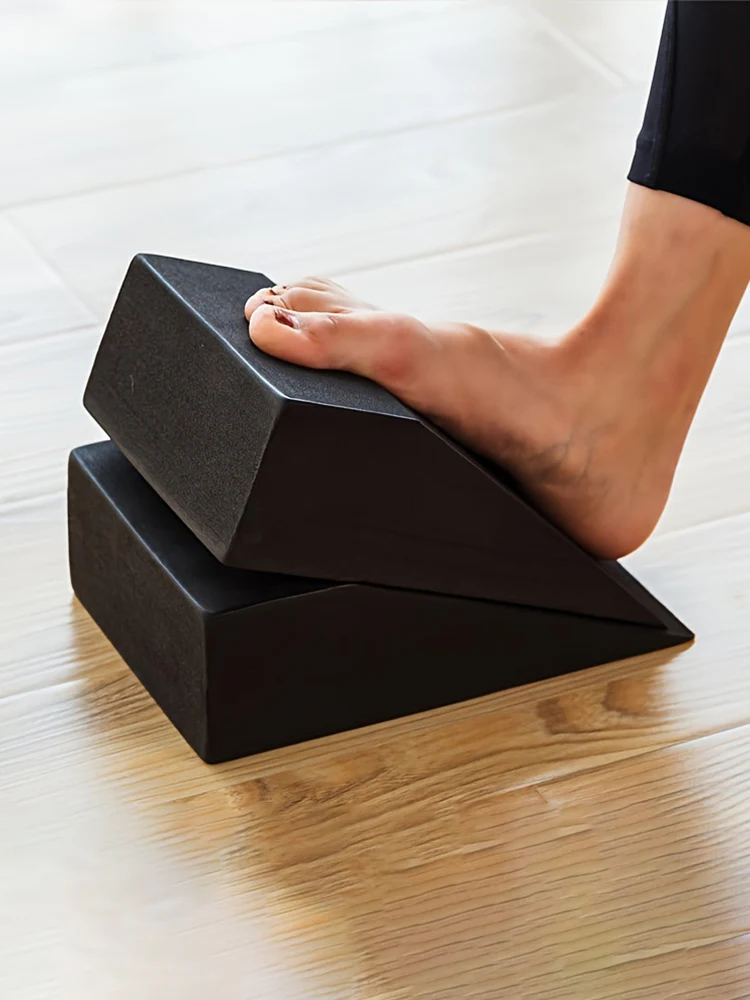 2 قطعة كتل إسفين اليوغا القرفصاء إسفين كتلة متعددة الوظائف اليوغا تمتد مائل مجلس عدم الانزلاق العجل نقالة إيفا للمنزل الصالة الرياضية #4