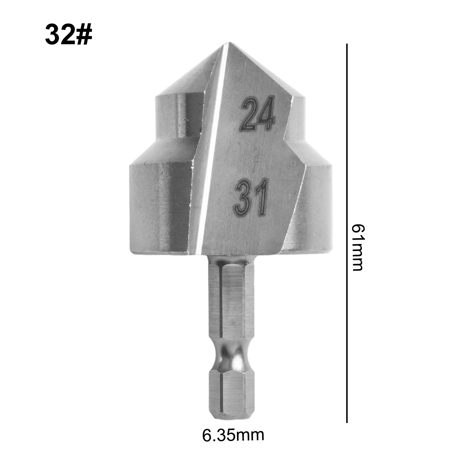 1pc 6.35mm Hexagonal Shank Drill Bit Water Pipe Expansion Drill Punch Plumber Home DIY Power Tool Replacement Accessories