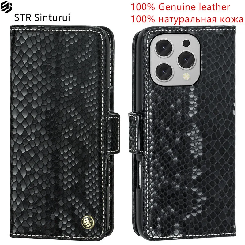 

STR Genuine relief pattern leather card Slot Wallet Cover For Doogee N55 PIus Pro X96 X97 Pro Flip Fall prevention phone Case
