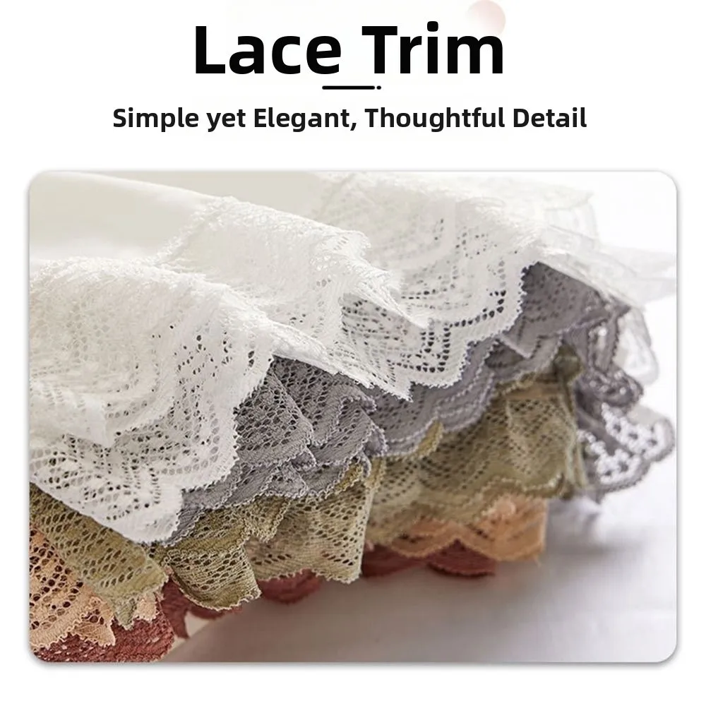 Fashion Ice Silk Lace Underwear Elastic Soft Seamless Short Pants Breathable Comfortable Petticoat Underpants Summer