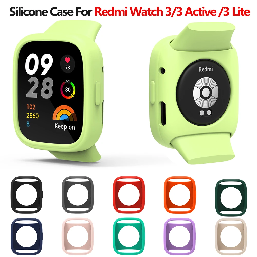 Soft TPU Silicone Case For Xiaomi Redmi Watch 3 Active 3 Lite Smart Watch Frame Screen Protector For Xiaomi Redmi Watch 3 lite