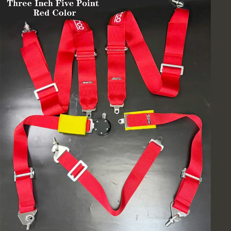 3Inch 6Point Racing Harness with Quick Release Camlock 4/5/6 Point Configurable Heavy Duty Motorsport Safety Belt Car Modified