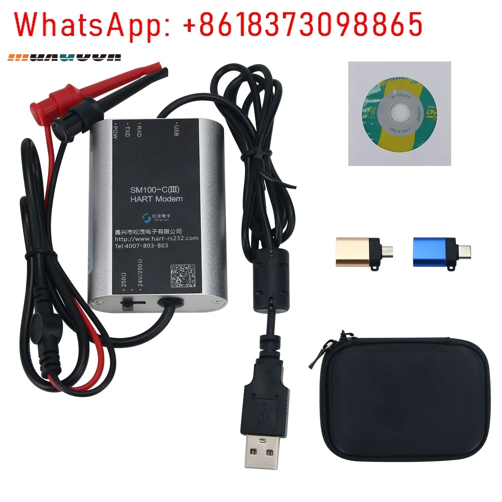 

Maxgeek SM100-C (III) Standard Version Hart Modem USB to Hart Modem HART Cat Supports Mobile APP Debugging