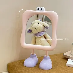 Cute Big Eyes Makeup Mirror Student Dormitory Desktop Mirror High Beauty Creative Office Home Decoration Makeup Mirror