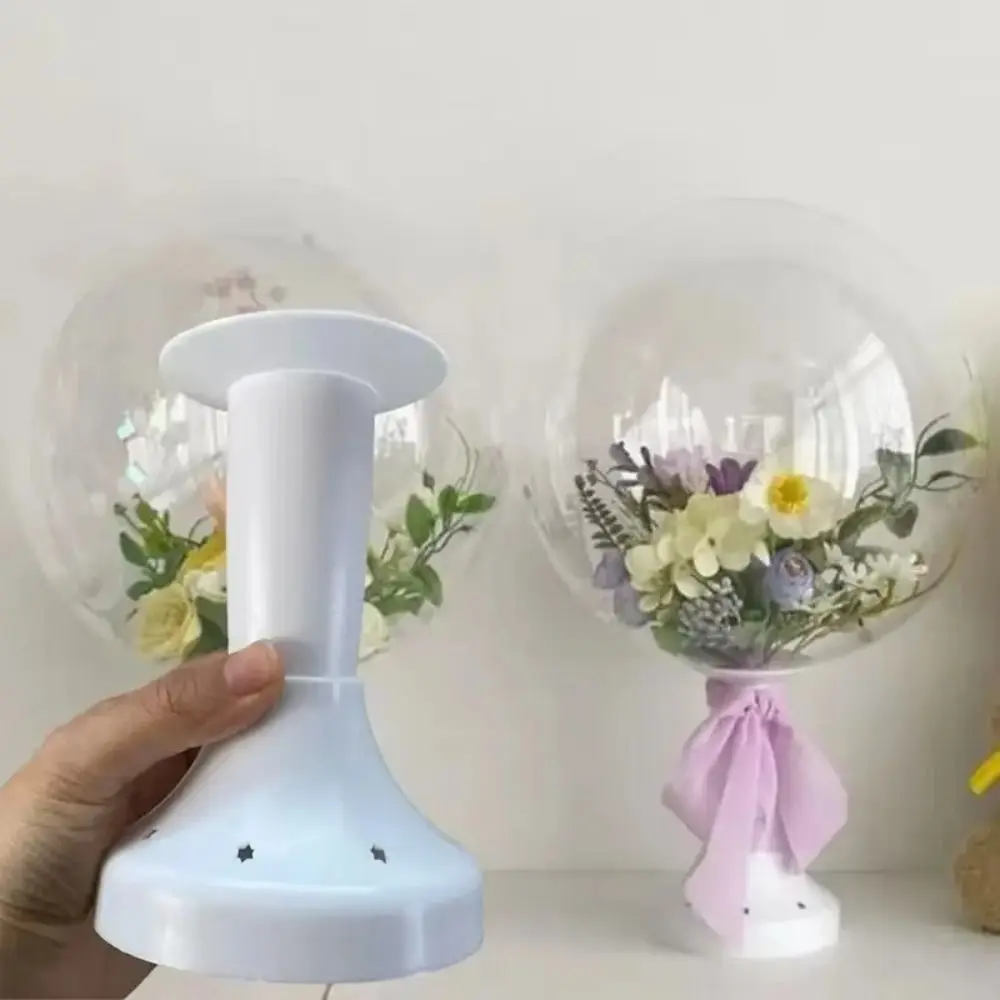 New Transparent Flower Packing Box Acrylic DIY Flower Bouquet Ball Round Bobo Balloons Stand Wedding Birthday Party Decorations