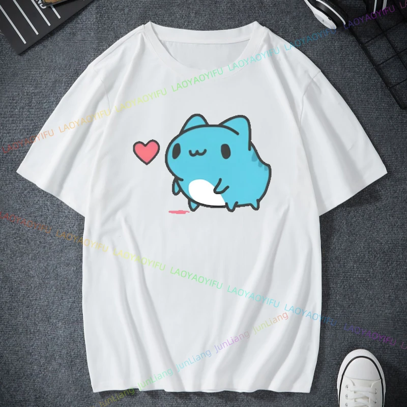 Anime T Shirt Women BugCat Capoo Cartoon Expression Graphic T Shirts Casual Fashion Loose Y2K 100% Cotton Short Sleeve Tee Men's