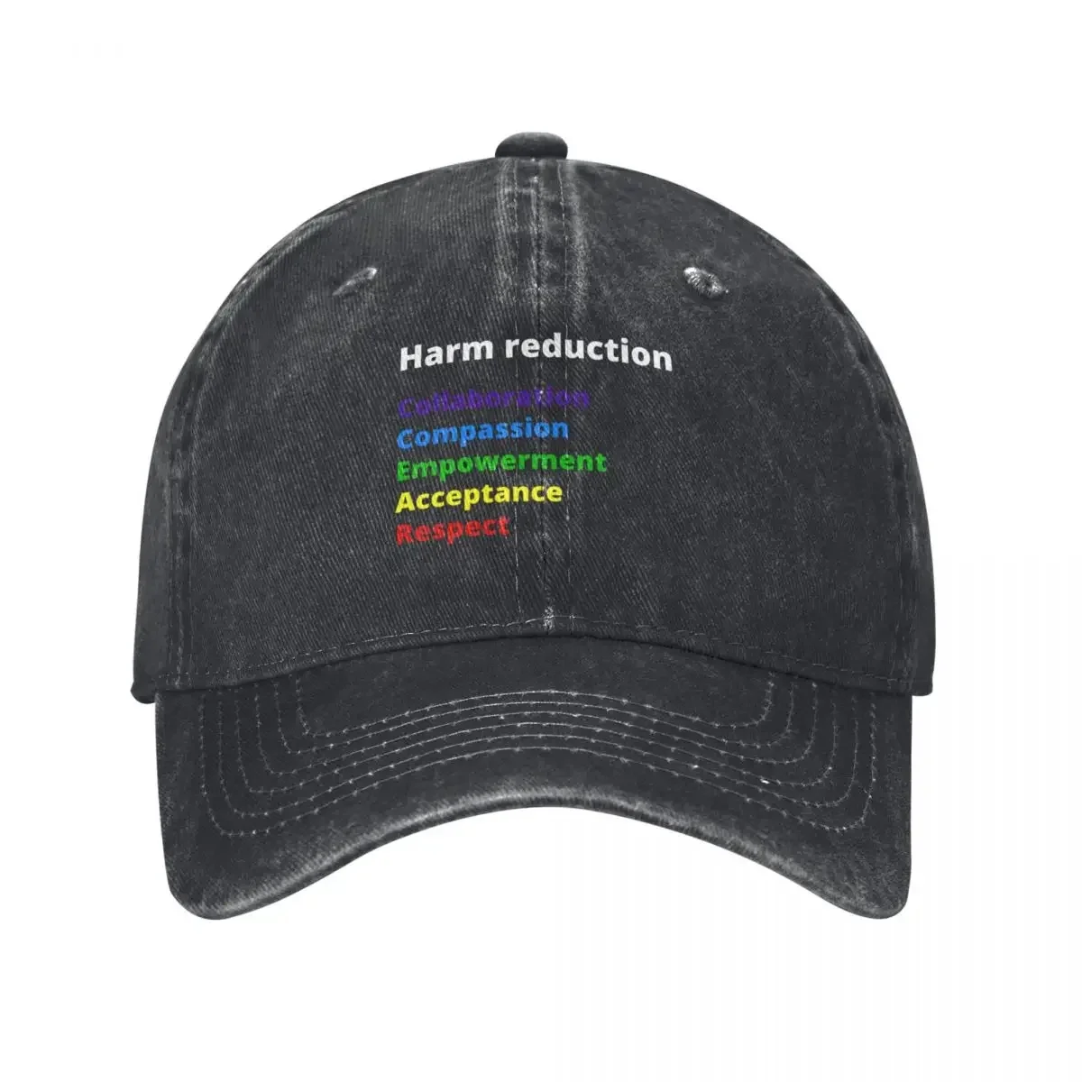 Harm Reduction Model Baseball Cap Snapback Cap Uv Protection Solar Hat Boy Child Women's