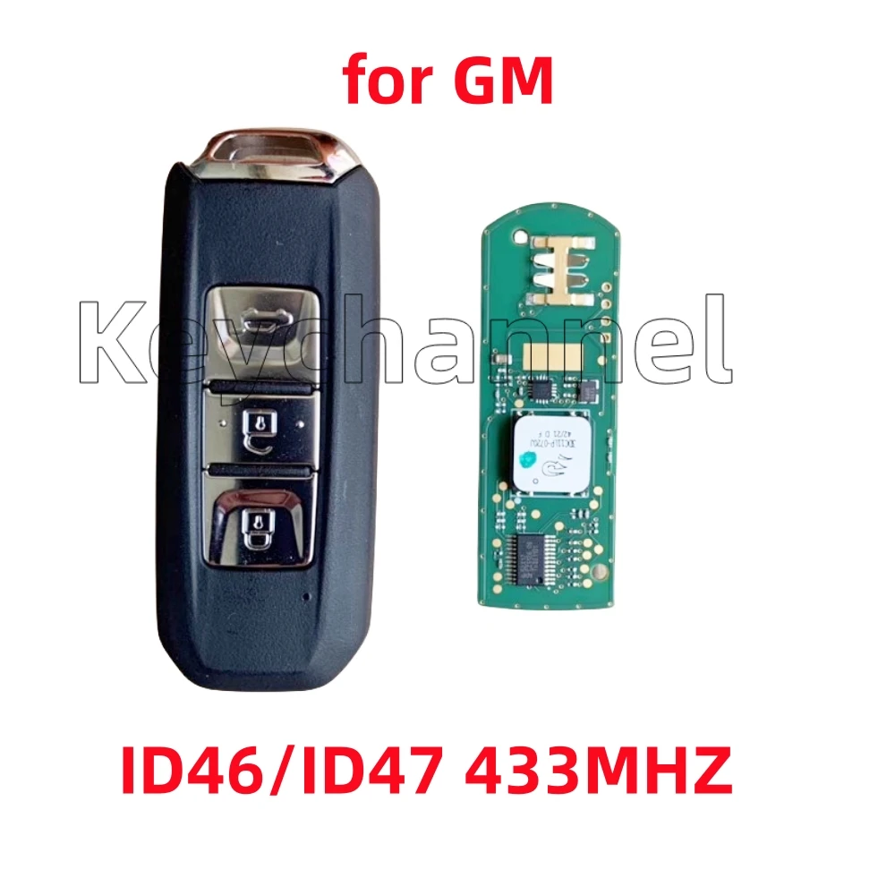 Llave de coche OEM remota ID46 ID47 Chip 433MHz 3 botones llave inteligente Fob para 2021-2022 GM Captiva Turbo 2023 Chevrolet con hoja ranurada