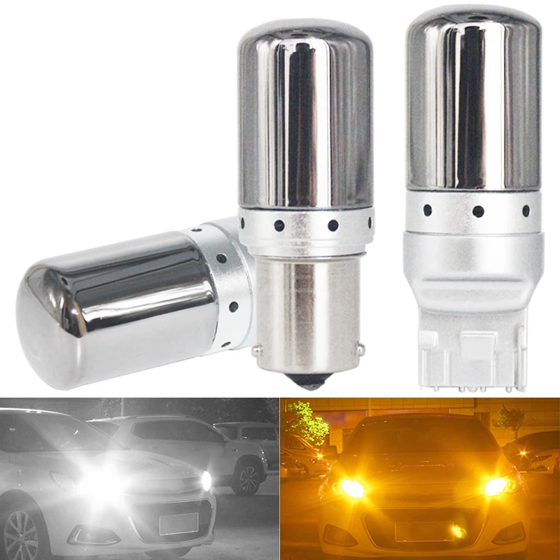 

1pcs 1156 BA15S P21W BAU15S PY21W T20 7440 W21W Car Brake Light LED Bulbs 144 smd Error Free CanBus Turn Signal Light 12v