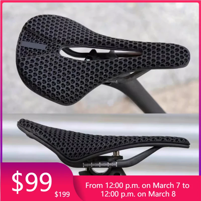 

STLF ODM OEM Carbon Fibre Bike Saddle Comfortable Lightweight 3D Printed From China Factory