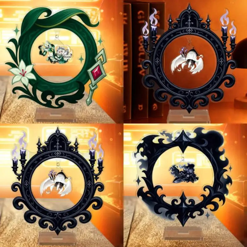 

Acrylic Signboard for Cookie Run Kingdom White Lily Cookie Doughael Silent Salt Cookie Anime Peripherals Desktop Ornament Gift