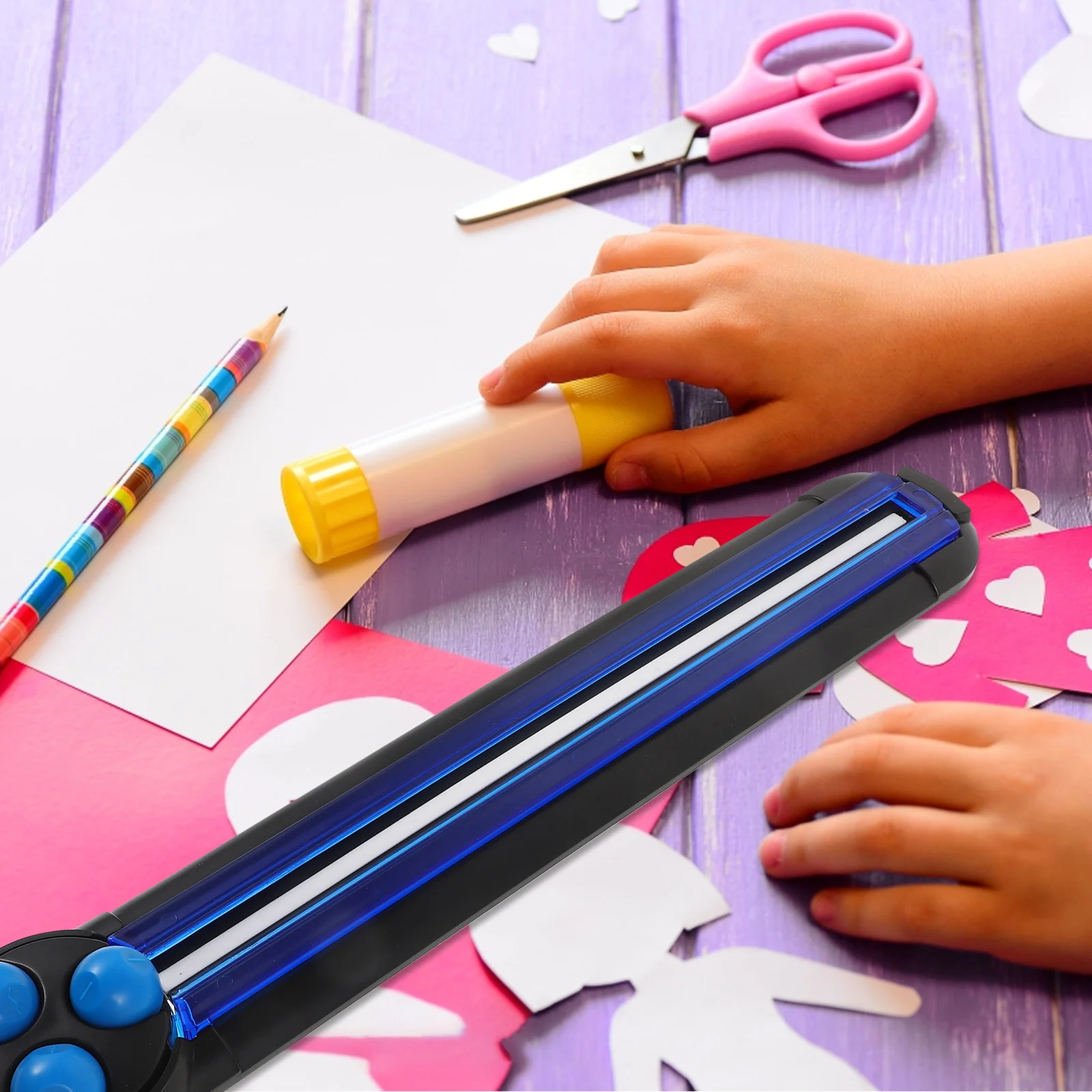 

Hand Account Paper Cutter 3-in-1 Straight Wavy Perforated Lines Versatile Portable Paper Trimmer for Scrapbooking Crafting Tool