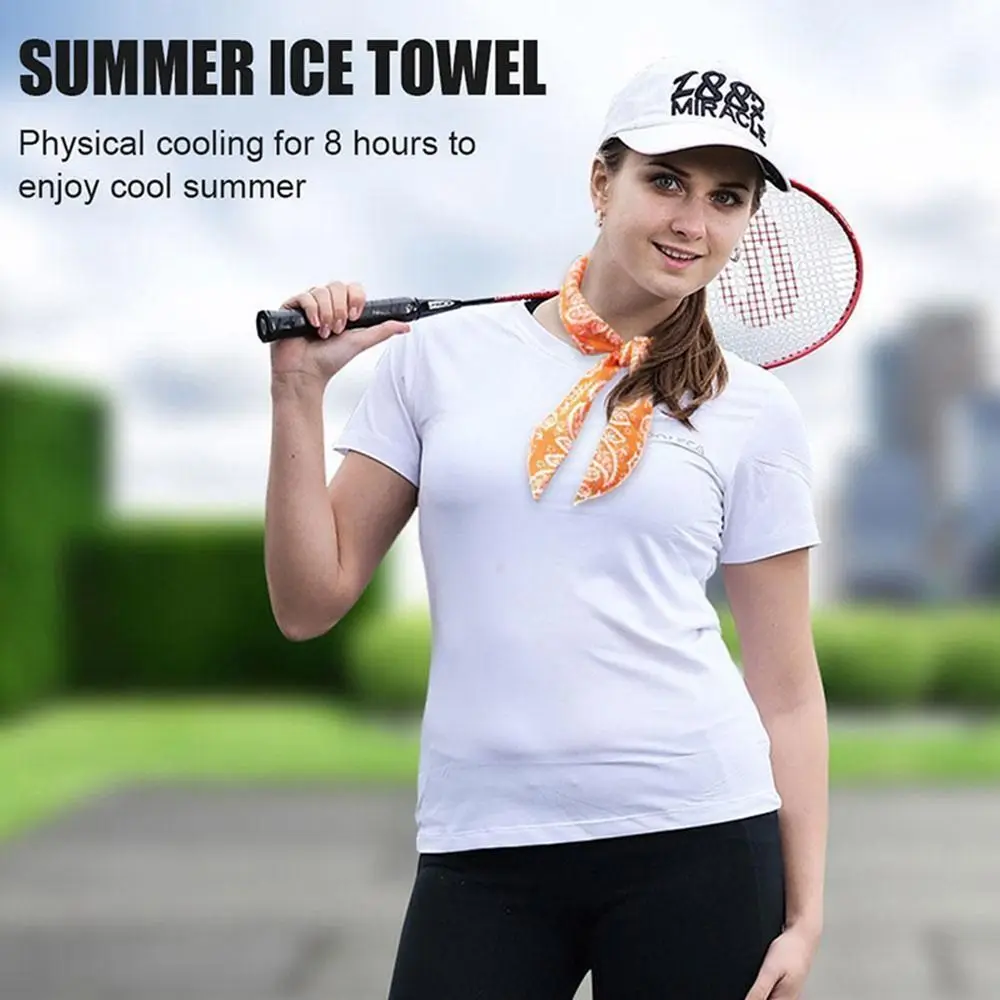 Headband Skincare Ice Neck Scarf Multifunction Towels Cooling Wrap Tie Bandana Body Cooler Scarf Wristband Summer Cooling scarf